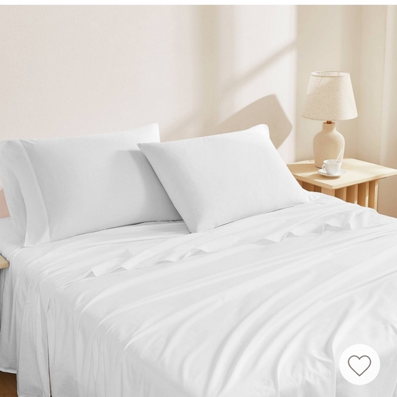 Organic Cotton White 4 Piece Sheet Set - Threshold - Full - Picture 1 of 13